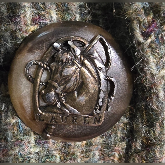 Lauren Ralph Lauren Women's 90s Wool Tweed Plaid Blazer Size 12 - Picture 3 of 9